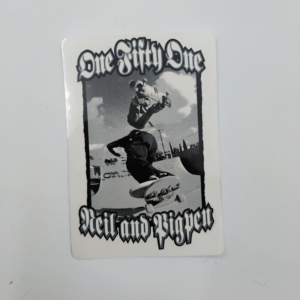 151 Skateboards Neil & Pigpen Sticker Vintage 1990's Skateboarding Streetwear